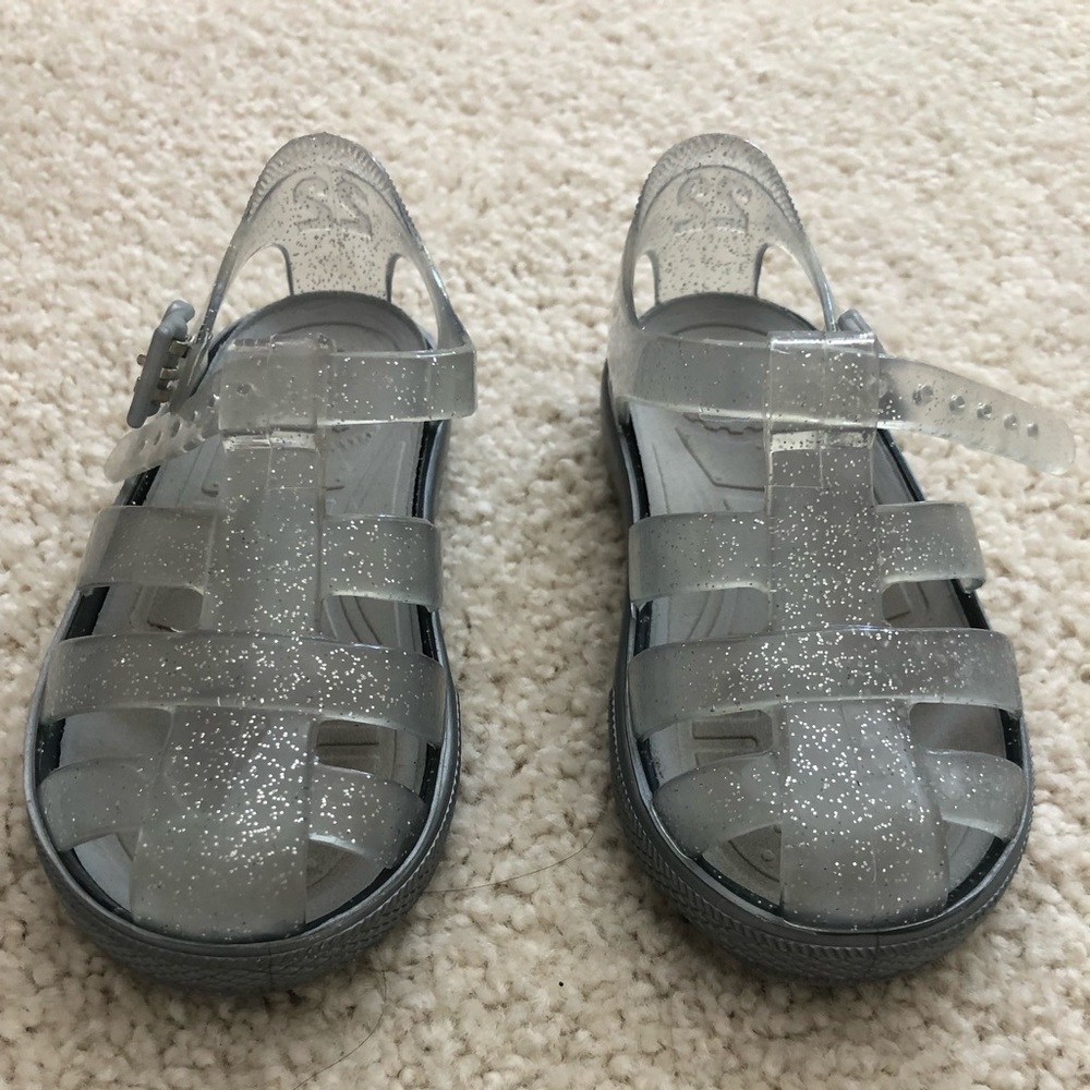 Kids Igor sandals (“tennis “) - clear/grey sparkle